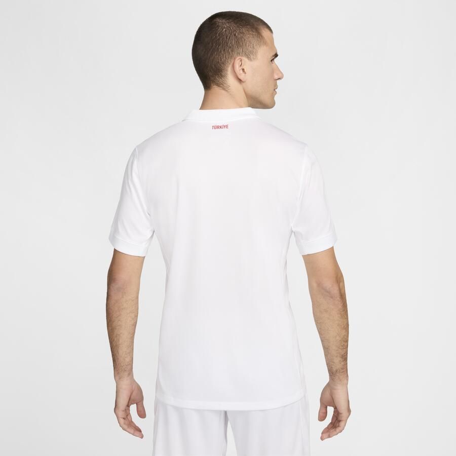 Nike Turkije 2024 25 Stadium Thuis Dri-FIT replica voetbalshirt voor heren Wit - Foto 4
