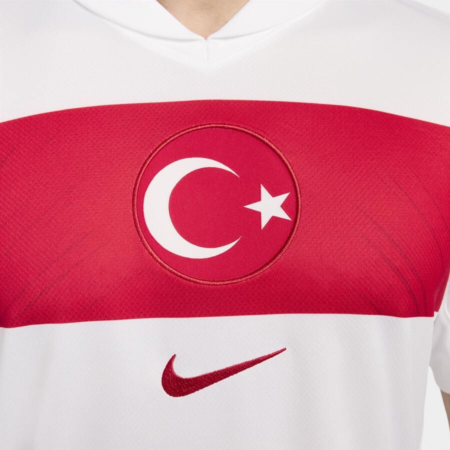 Nike Turkije 2024 25 Stadium Thuis Dri-FIT replica voetbalshirt voor heren Wit - Foto 2