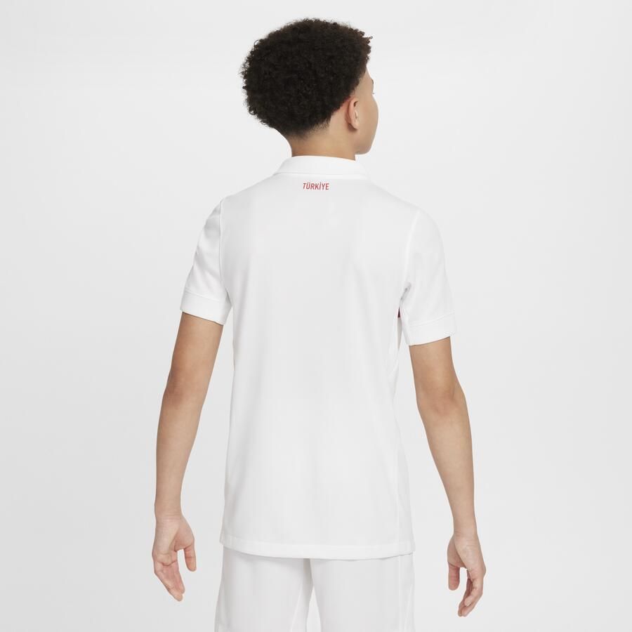 Nike Turkije 2024 25 Stadium Thuis Dri-FIT replica voetbalshirt voor kids Wit - Foto 4