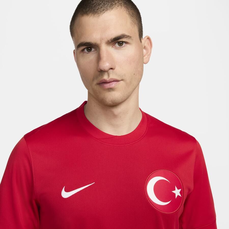 Nike Turkije 2024 25 Stadium Uit Dri-FIT replica voetbalshirt voor heren Rood