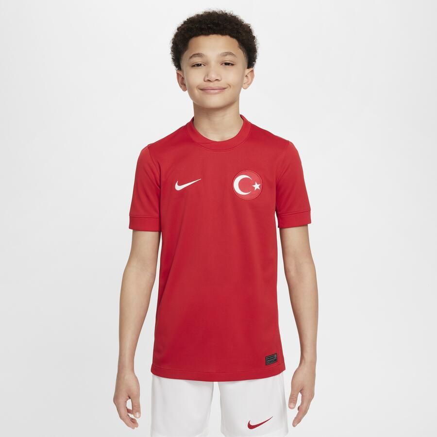 Nike Turkije 2024 25 Stadium Uit Dri-FIT replica voetbalshirt voor kids Rood - Foto 3