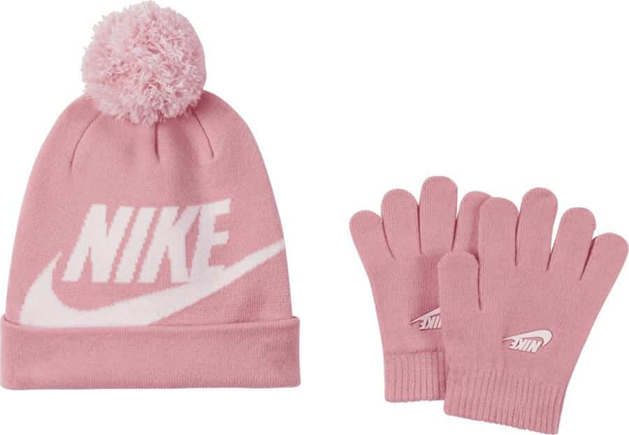 Nike Tweedelige kleuterset met beanie en handschoenen Roze - Foto 2
