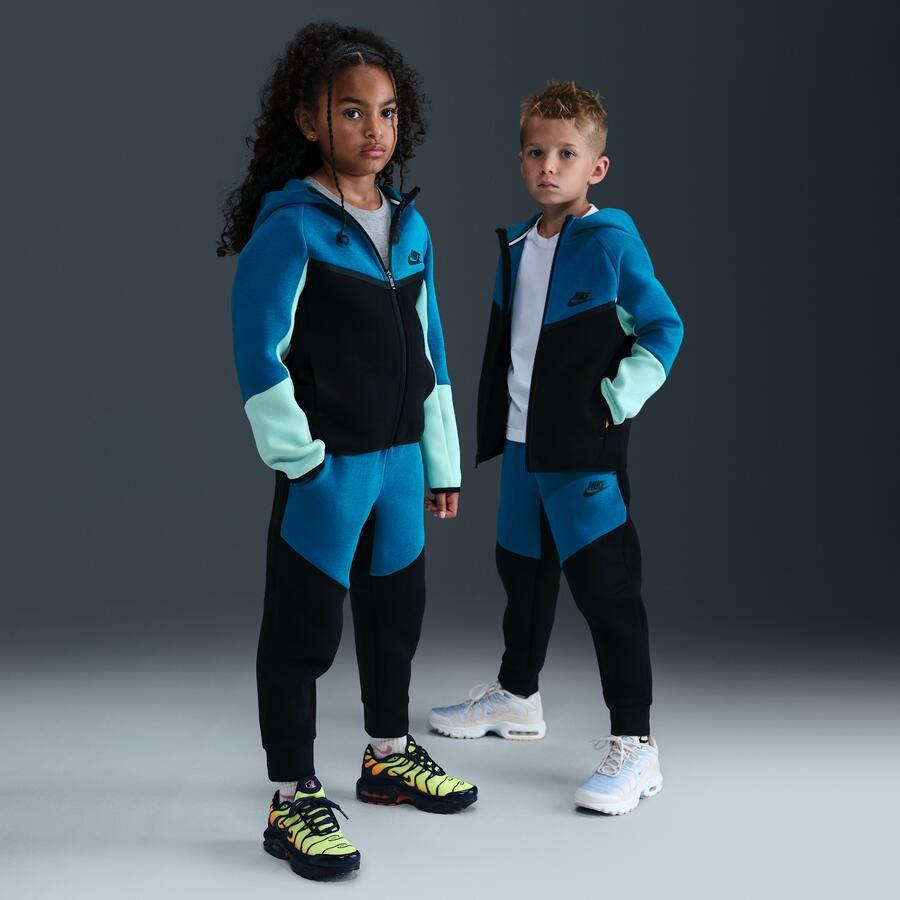 Nike tweedelige set van Tech Fleece met rits over de hele lengte voor kleuters Zwart - Foto 4