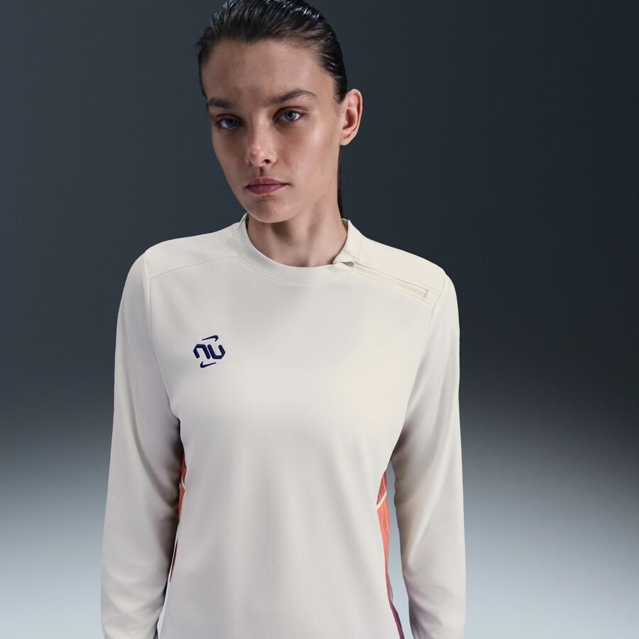 Nike United Academy Dri-FIT voetbaltop met ronde hals voor dames Wit - Foto 4