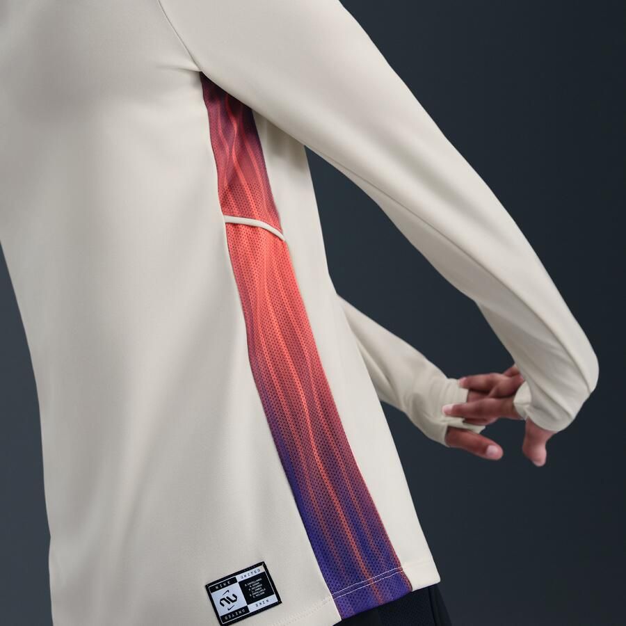 Nike United Academy Dri-FIT voetbaltop met ronde hals voor dames Wit