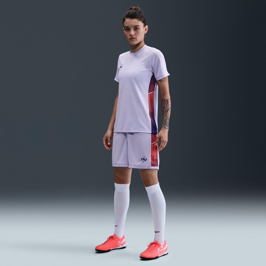 Nike United Academy knit voetbalshorts met Dri-FIT voor dames Paars - Foto 4