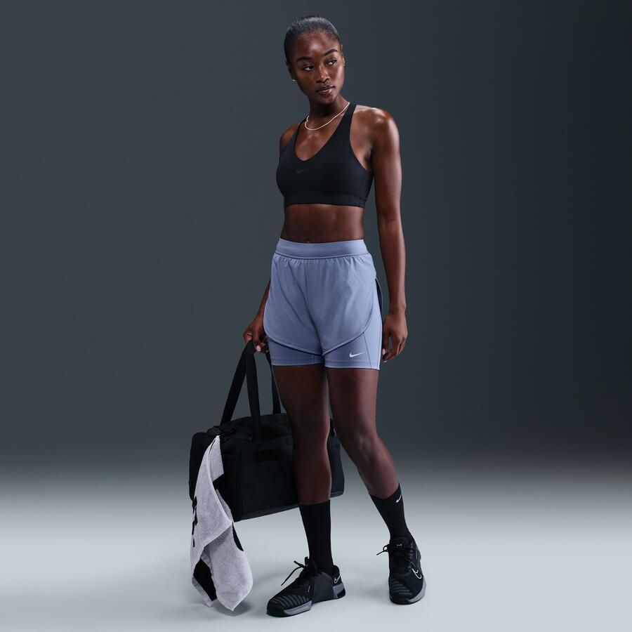 Nike Universa 2-in-1 damesshorts (13 cm) Blauw - Foto 4