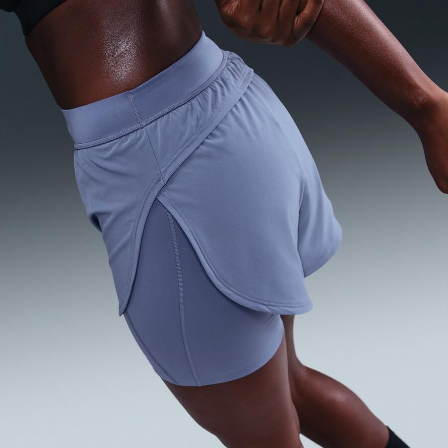 Nike Universa 2-in-1 damesshorts (13 cm) Blauw - Foto 2