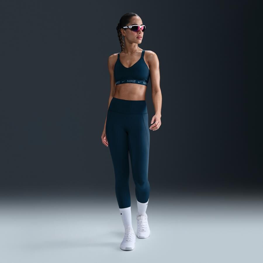 Nike Universa 7 8-legging met hoge taille en zonder naad aan de voorkant voor dames Blauw - Foto 4