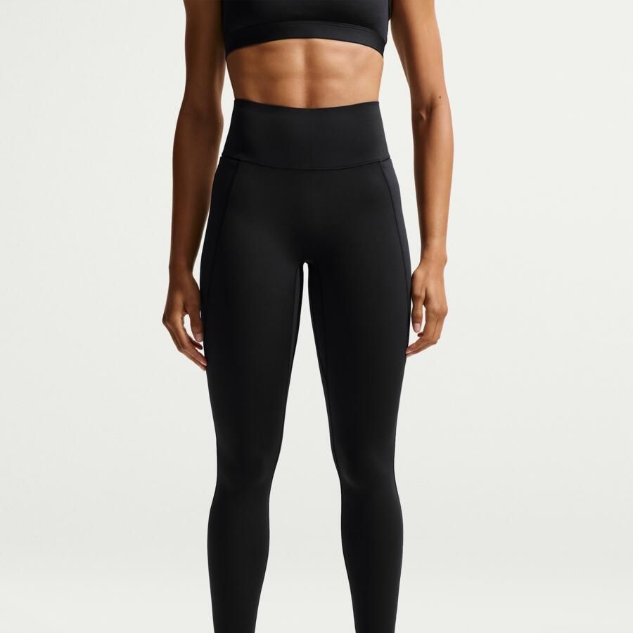 Nike Universa 7 8-legging met hoge taille en zonder naad aan de voorkant voor dames Zwart - Foto 2