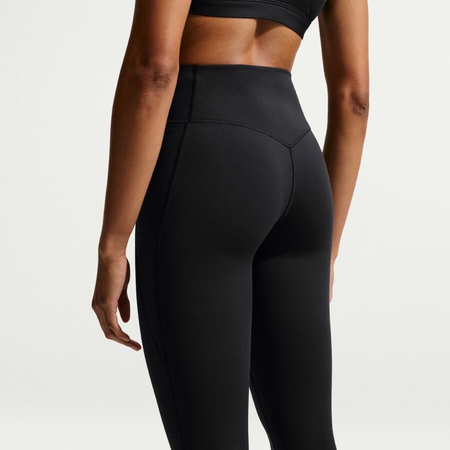 Nike Universa 7 8-legging met hoge taille en zonder naad aan de voorkant voor dames Zwart - Foto 3