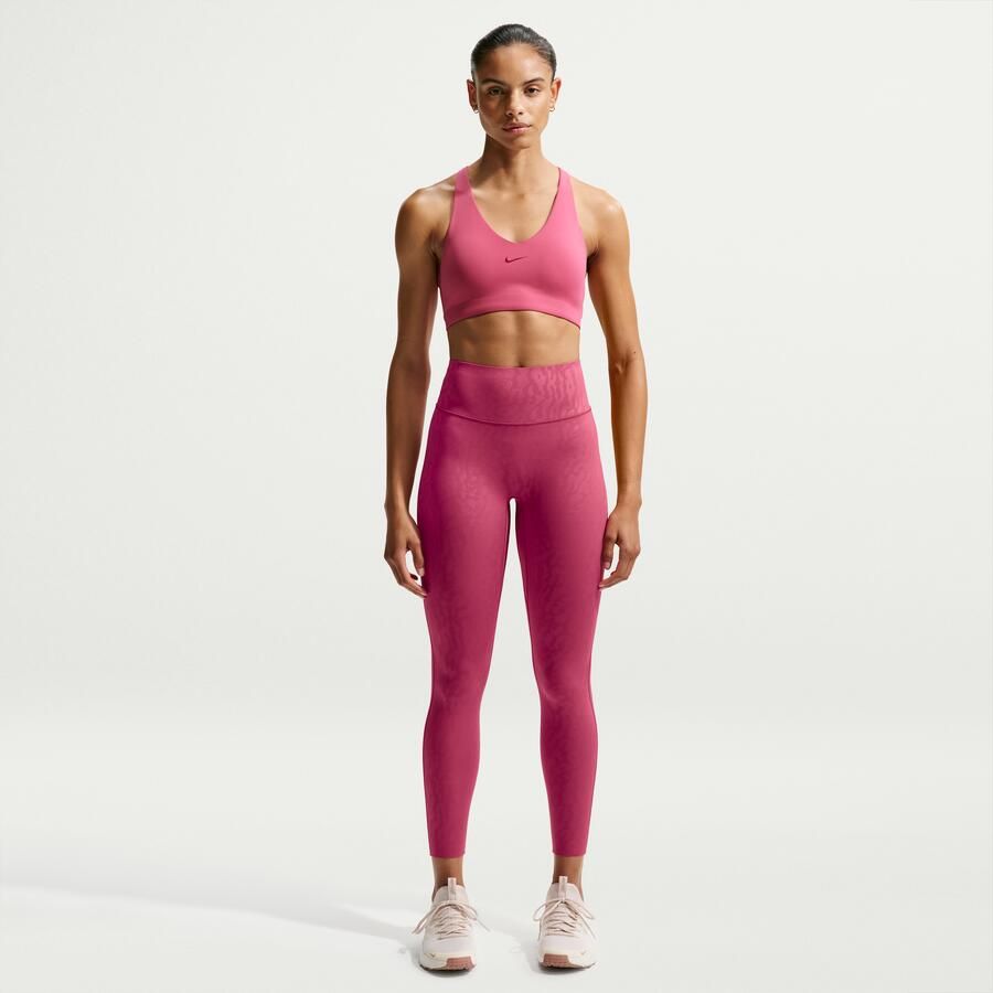 Nike Universa 7 8 legging met hoge taille print en zonder naad aan de voorkant voor dames Paars - Foto 4