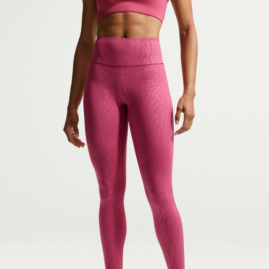 Nike Universa 7 8 legging met hoge taille print en zonder naad aan de voorkant voor dames Paars