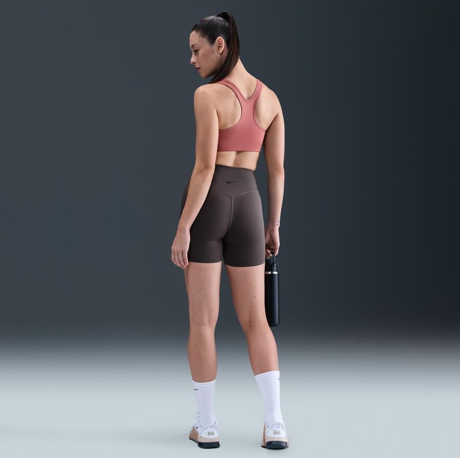 Nike Universa bikershorts met hoge taille zonder naden aan de voorkant voor dames (13 cm) Grijs - Foto 3