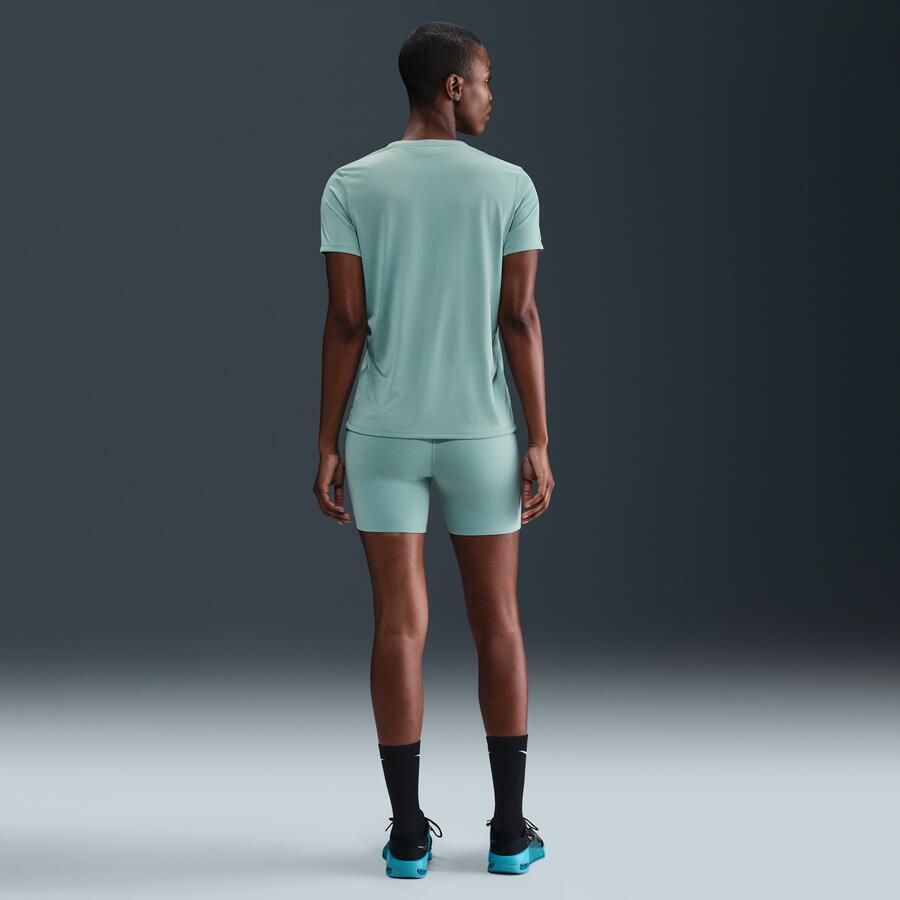 Nike Universa bikershorts met hoge taille zonder naden aan de voorkant voor dames (13 cm) Groen - Foto 3