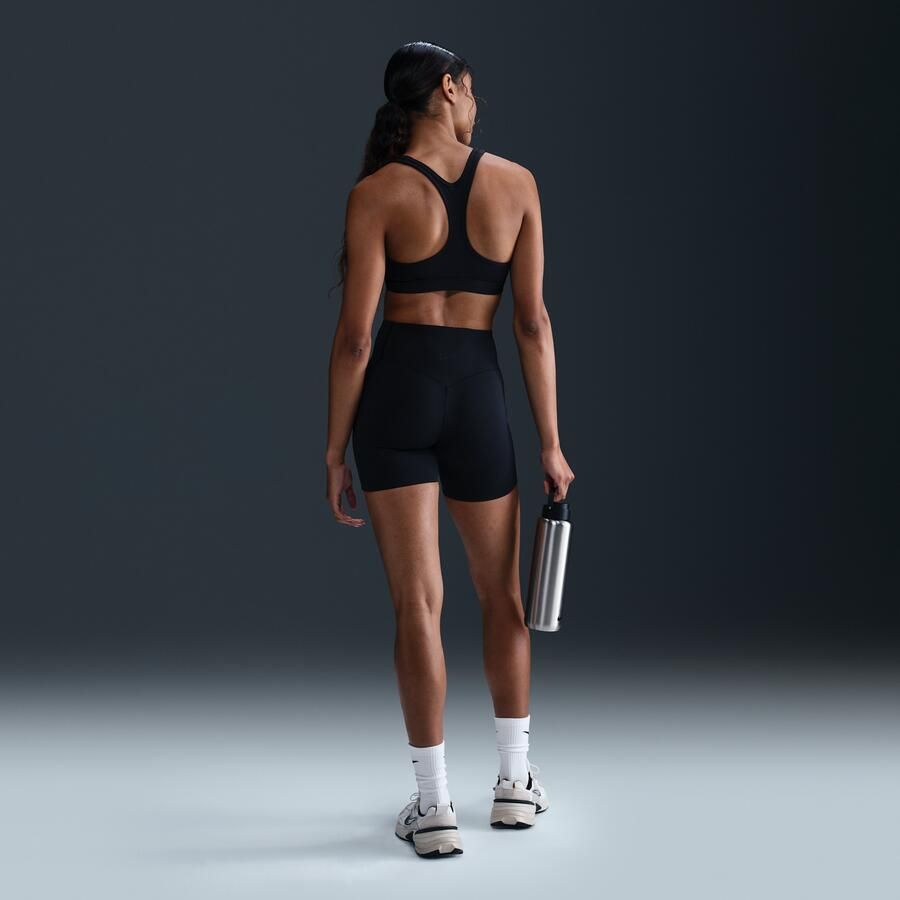 Nike Universa bikershorts met hoge taille zonder naden aan de voorkant voor dames (13 cm) Zwart - Foto 3