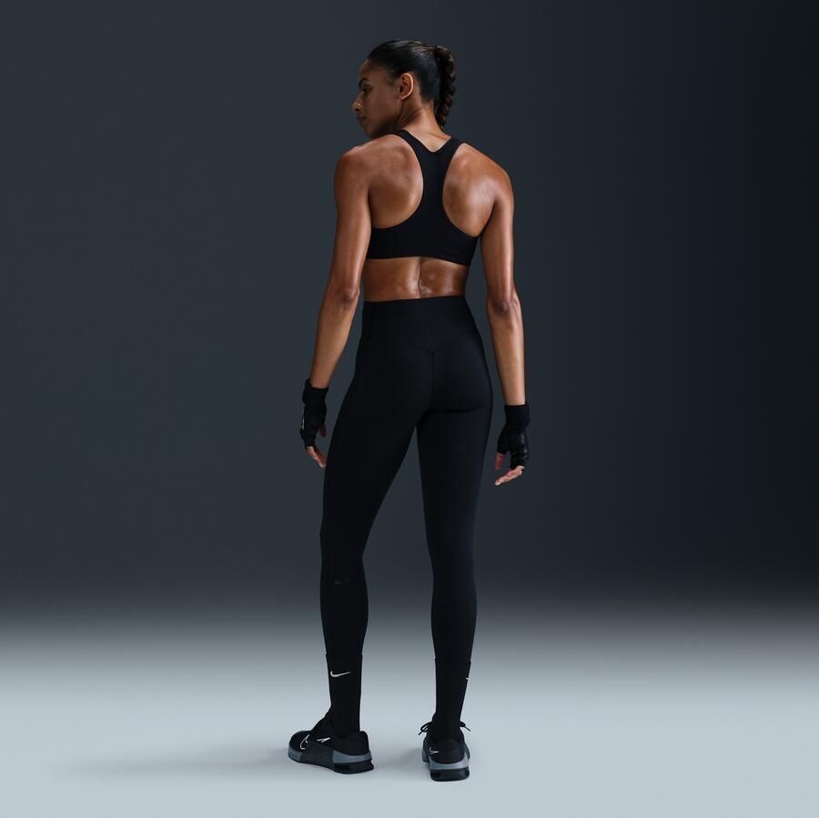Nike Universa lange legging met hoge taille en zonder naad aan de voorkant voor dames (Plus Size) Zwart - Foto 2