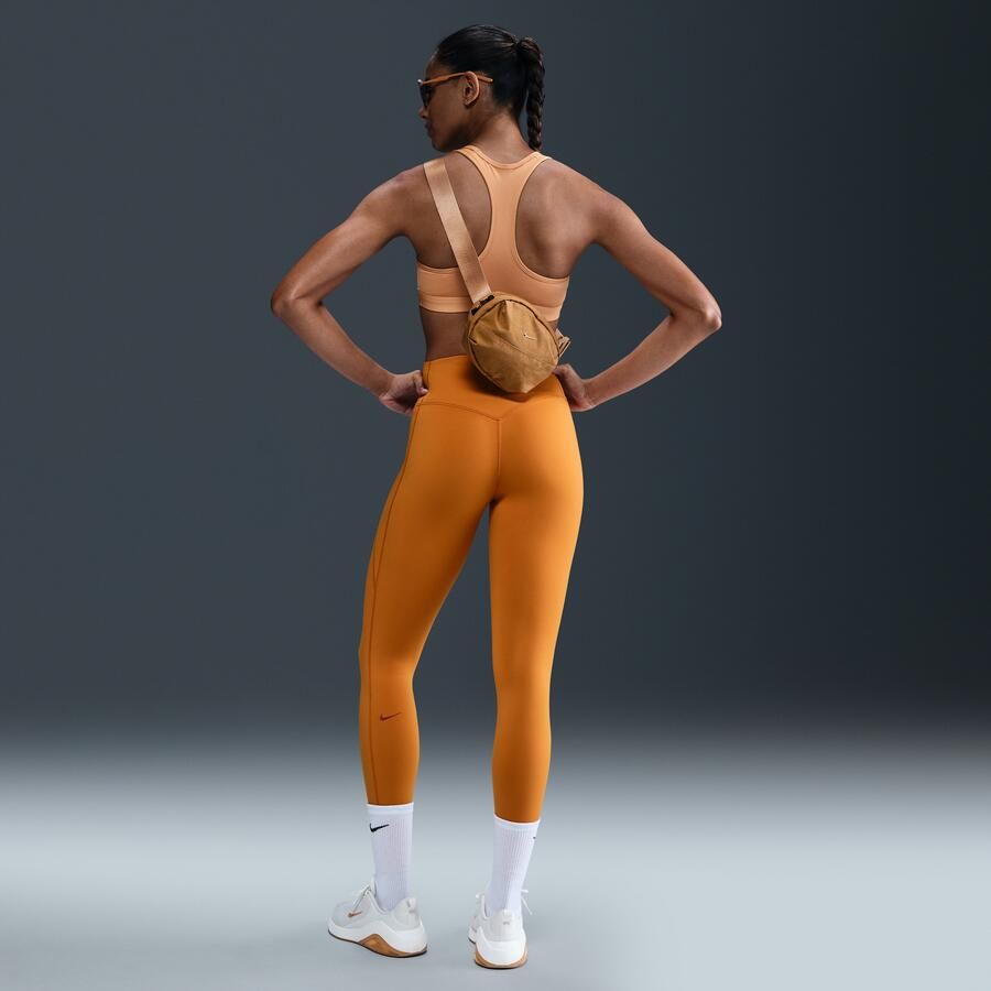 Nike Universa lange legging met hoge taille en zonder naad aan de voorkant voor dames (Plus Size) Oranje - Foto 3