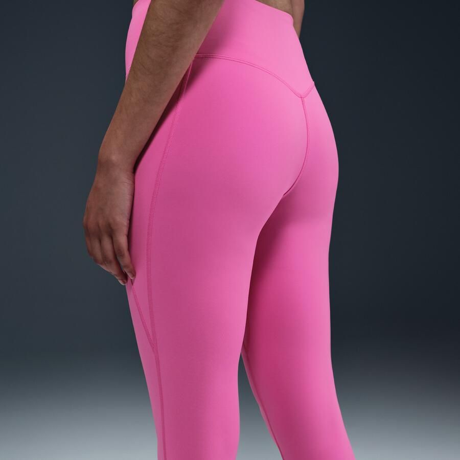 Nike Universa lange legging met hoge taille en zonder naad aan de voorkant voor dames (Plus Size) Roze - Foto 2