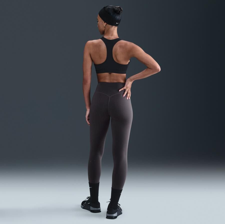 Nike Universa lange legging met hoge taille en zonder naad aan de voorkant voor dames (Plus Size) Grijs - Foto 3