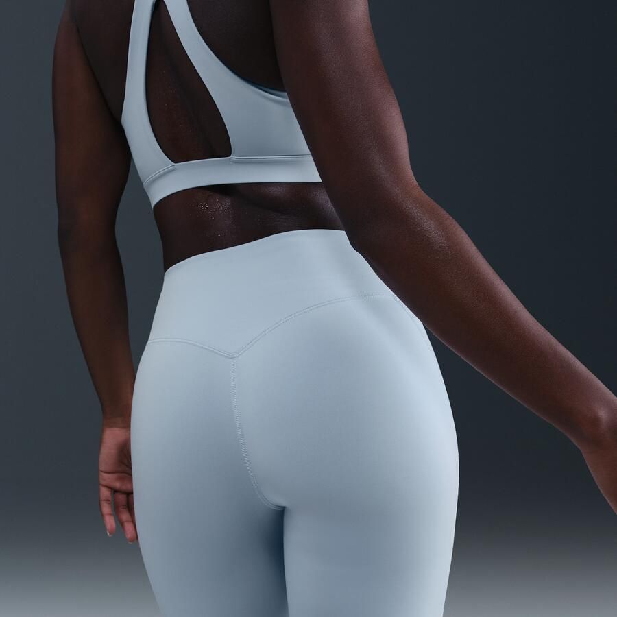 Nike Universa lange legging met hoge taille en zonder naad aan de voorkant voor dames (Plus Size) Blauw - Foto 2