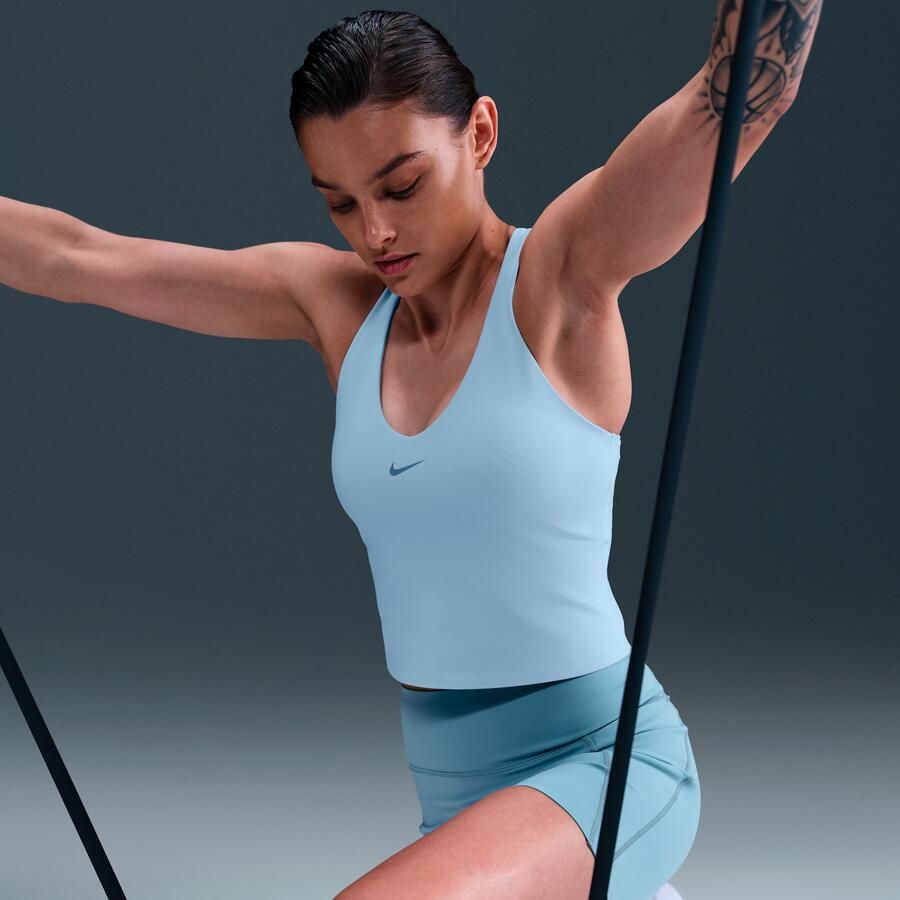 Nike Universa tanktop met padded sport-bh met medium ondersteuning Blauw - Foto 2
