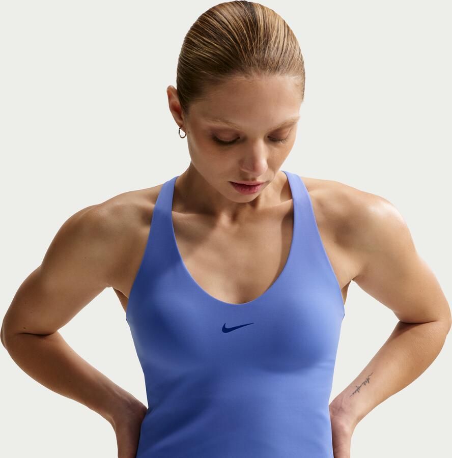 Nike Universa tanktop met padded sport-bh met medium ondersteuning Blauw - Foto 2