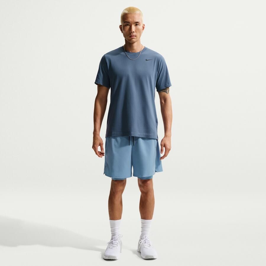 Nike Unlimited multifunctionele 2-in-1 herenshorts met Dri-FIT (18 cm) Blauw - Foto 4