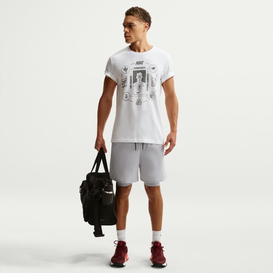Nike Unlimited multifunctionele 2-in-1 herenshorts met Dri-FIT (18 cm) Grijs - Foto 4