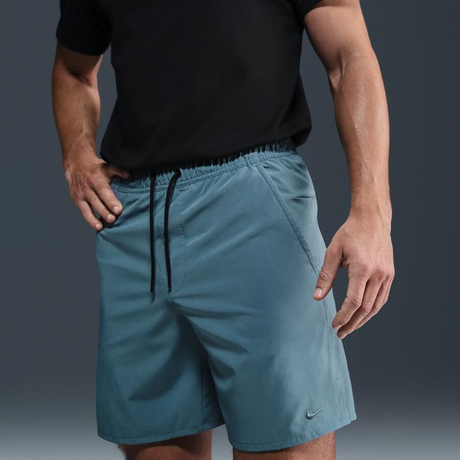 Nike Unlimited multifunctionele niet-gevoerde herenshorts met Dri-FIT (18 cm) Blauw