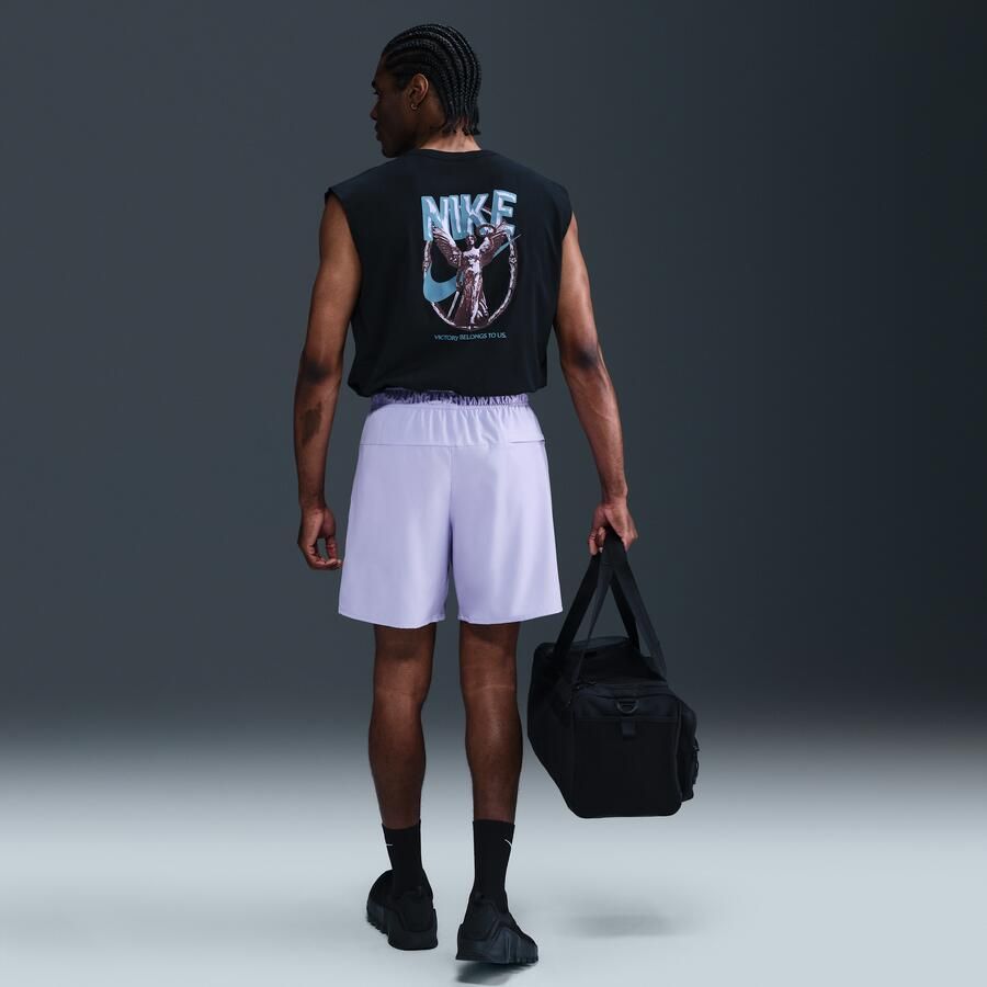 Nike Unlimited multifunctionele niet-gevoerde herenshorts met Dri-FIT (18 cm) Paars - Foto 3