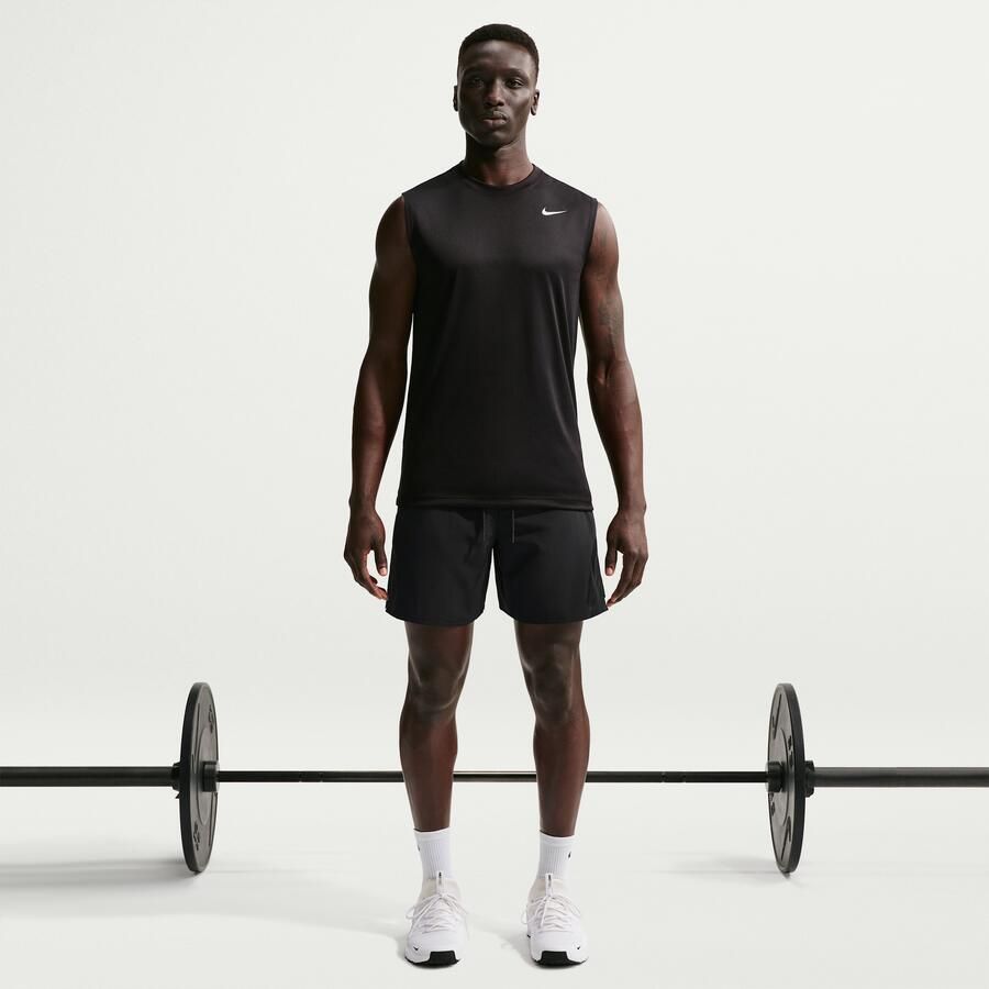 Nike Unlimited multifunctionele niet-gevoerde herenshorts met Dri-FIT (18 cm) Zwart