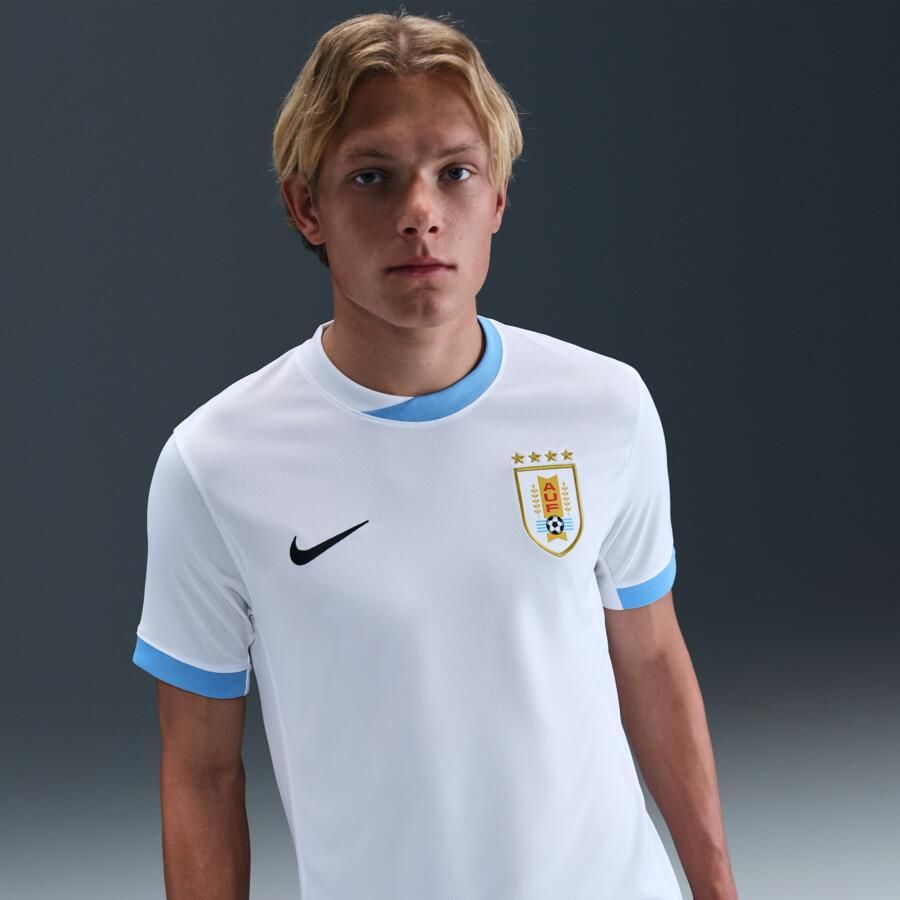 Nike Uruguay 2024 25 Stadium Uit (herenteam) Dri-FIT replica voetbalshirt voor heren Wit - Foto 4