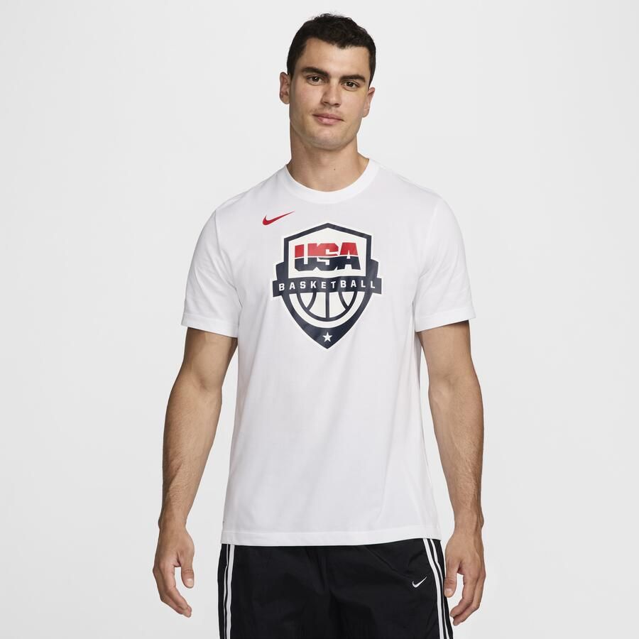 Nike USAB Dri-FIT basketbalshirt voor heren Wit