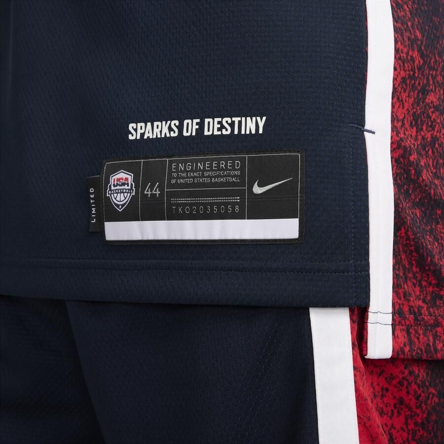 Nike USAB Limited Road basketbaljersey voor heren Blauw - Foto 2