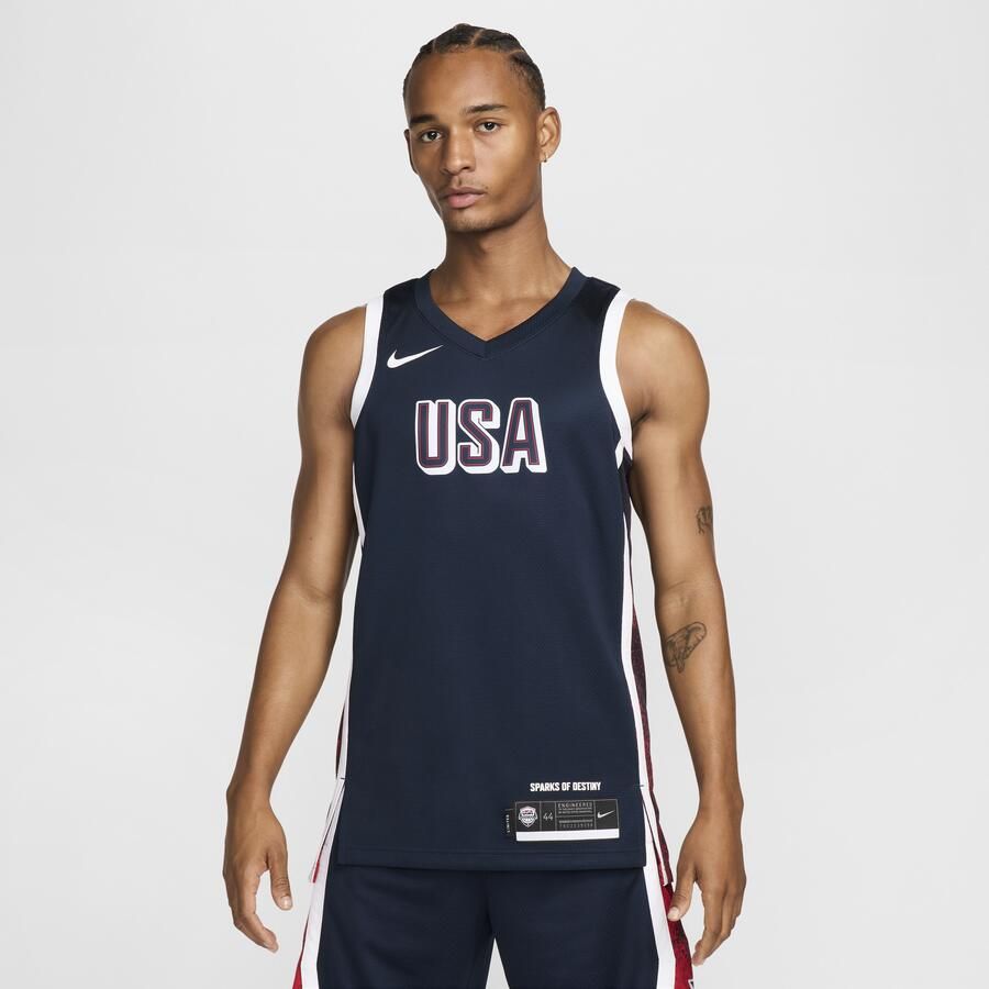 Nike USAB Limited Road basketbaljersey voor heren Blauw - Foto 3