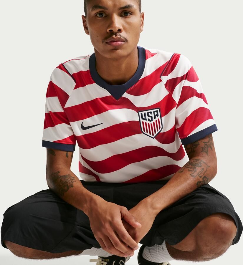 Nike USMNT 2026 Stadium Thuis Dri-FIT replicavoetbalshirt voor heren Wit - Foto 4