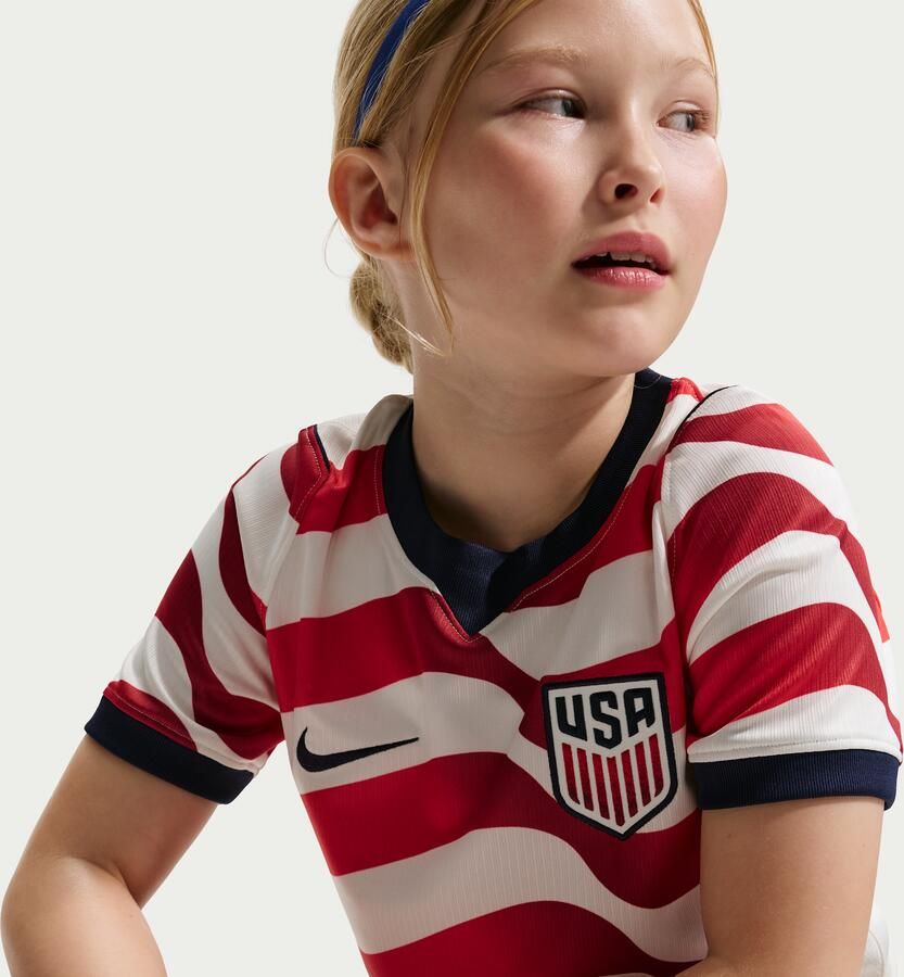 Nike USMNT 2026 Stadium Thuis replicavoetbalshirt met Dri-FIT voor kids Wit - Foto 4