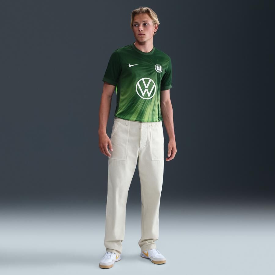 Nike Vfl Wolfsburg 2025 2026 Stadium Thuis Dri-Fit replica voetbaltop met korte mouwen voor heren Groen - Foto 3
