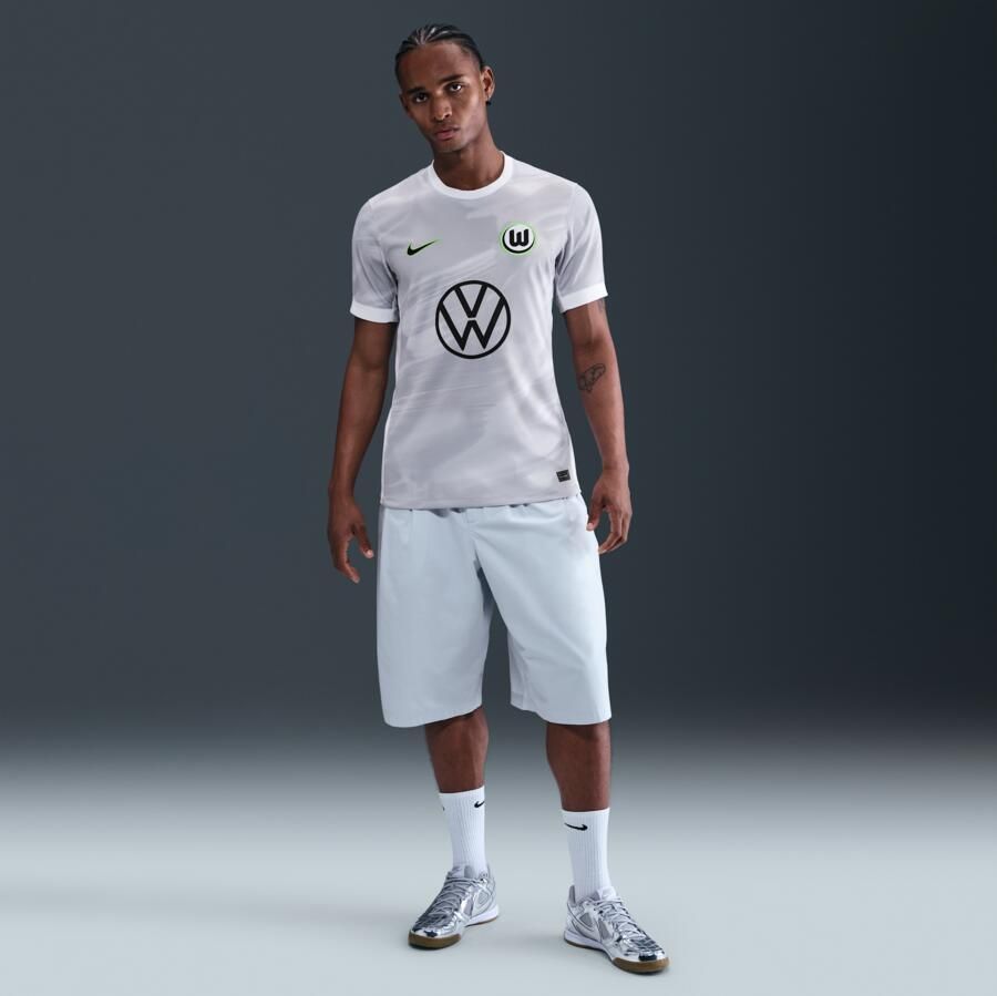 Nike Vfl Wolfsburg 2025 2026 Stadium Uit Dri-Fit replica voetbaltop met korte mouwen voor heren Wit - Foto 3