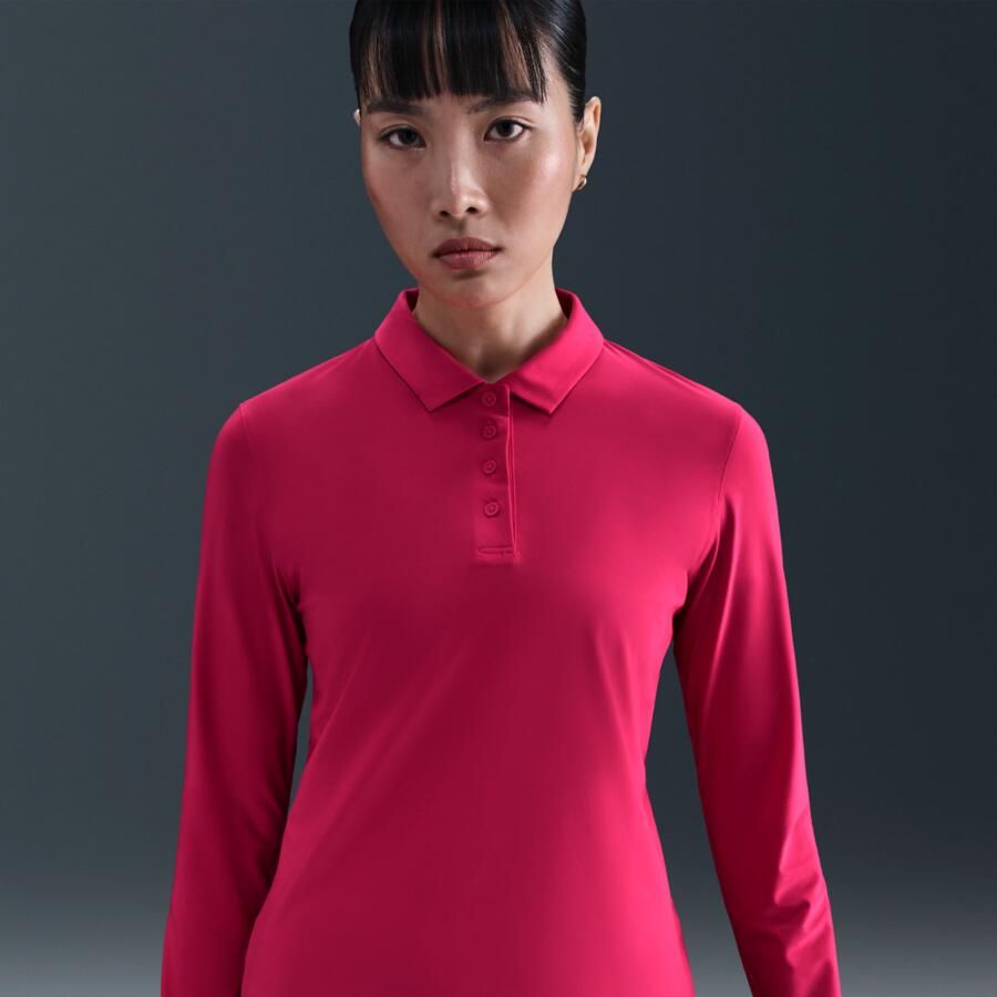 Nike Victory Dri-FIT damespolo met lange mouwen Roze - Foto 4