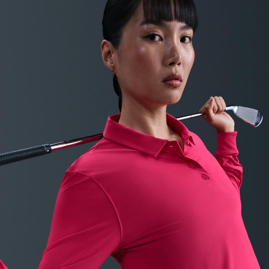 Nike Victory Dri-FIT damespolo met lange mouwen Roze - Foto 2