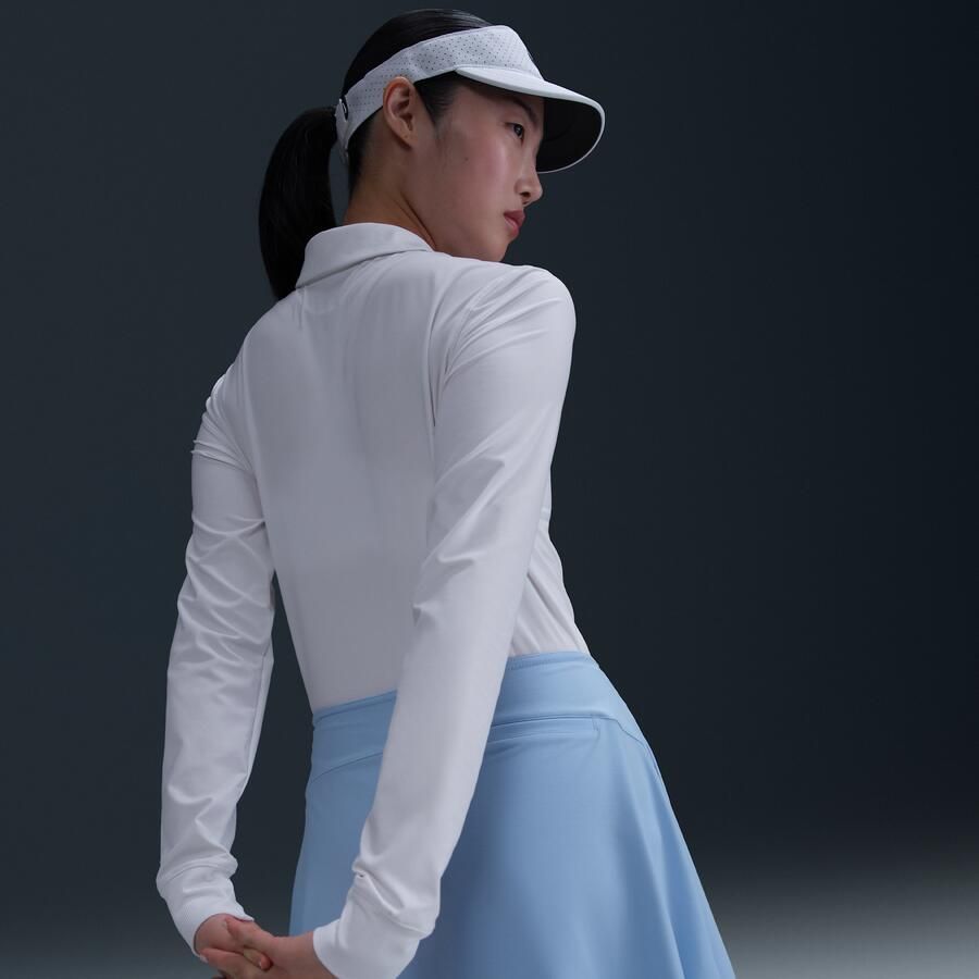 Nike Victory Dri-FIT damespolo met lange mouwen Wit