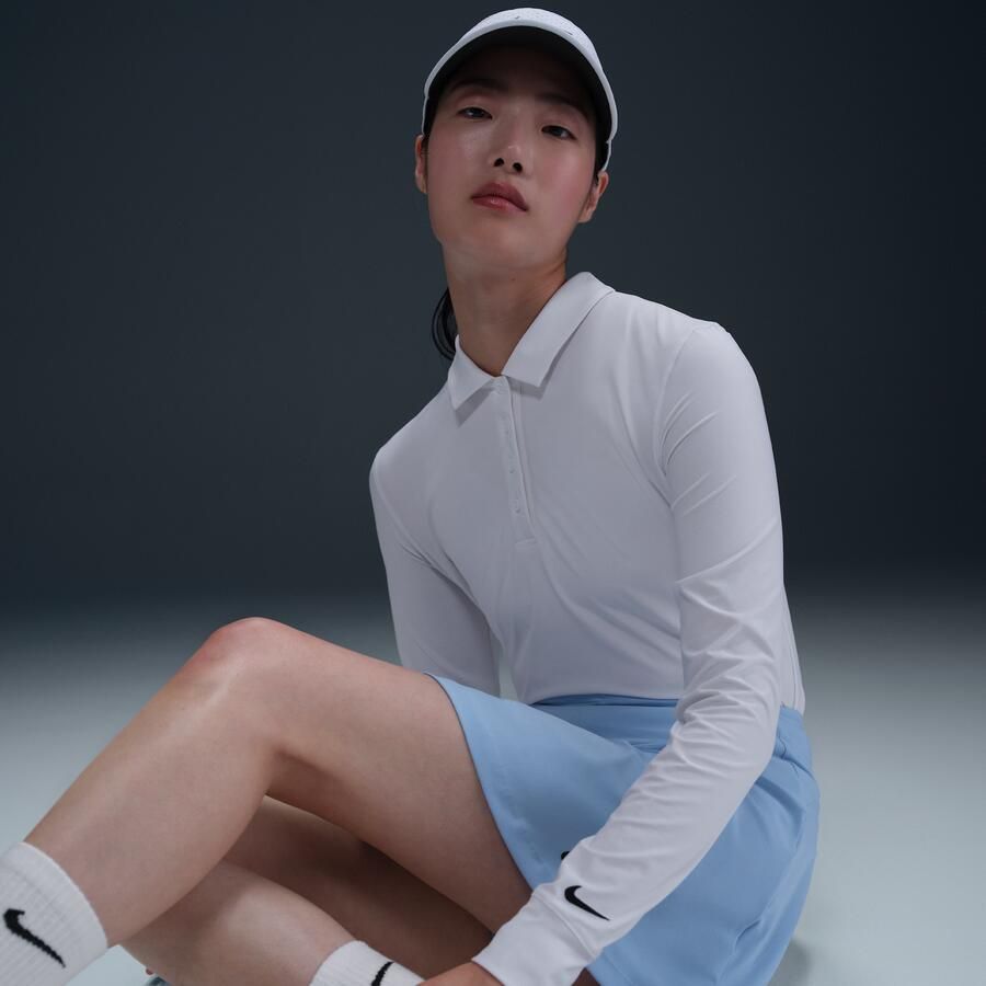 Nike Victory Dri-FIT damespolo met lange mouwen Wit - Foto 2