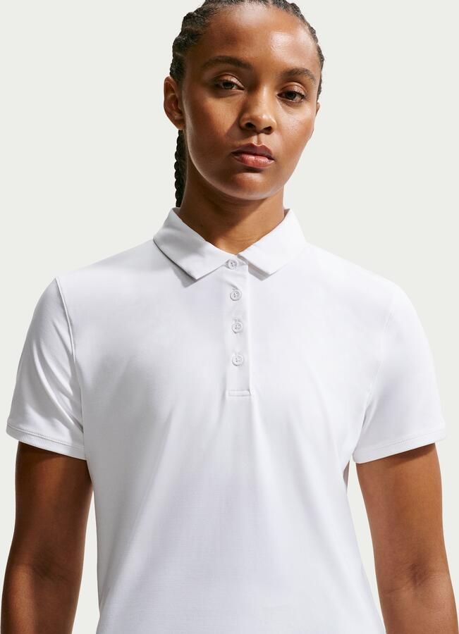 Nike Victory Dri-FIT golfpolo met korte mouwen voor dames Wit