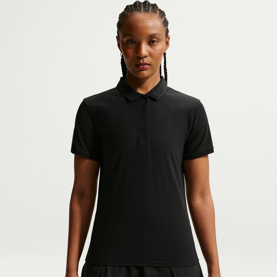 Nike Victory Dri-FIT golfpolo met korte mouwen voor dames Zwart