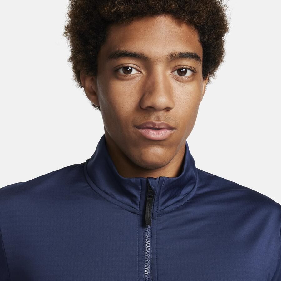 Nike Victory Dri-FIT golftop met halflange rits voor heren Blauw