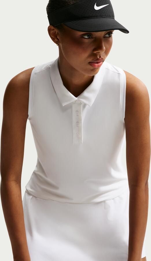 Nike Victory Dri-FIT mouwloze polo voor dames Wit - Foto 3