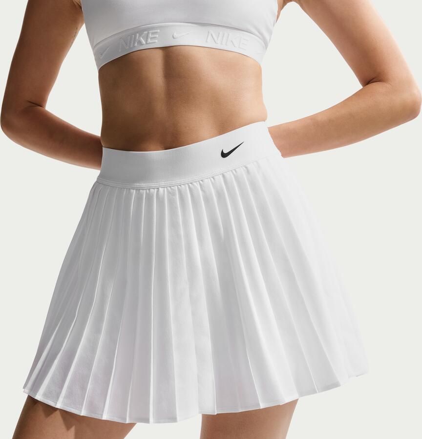 Nike Victory Dri-FIT tennisrok met hoge taille Wit - Foto 2
