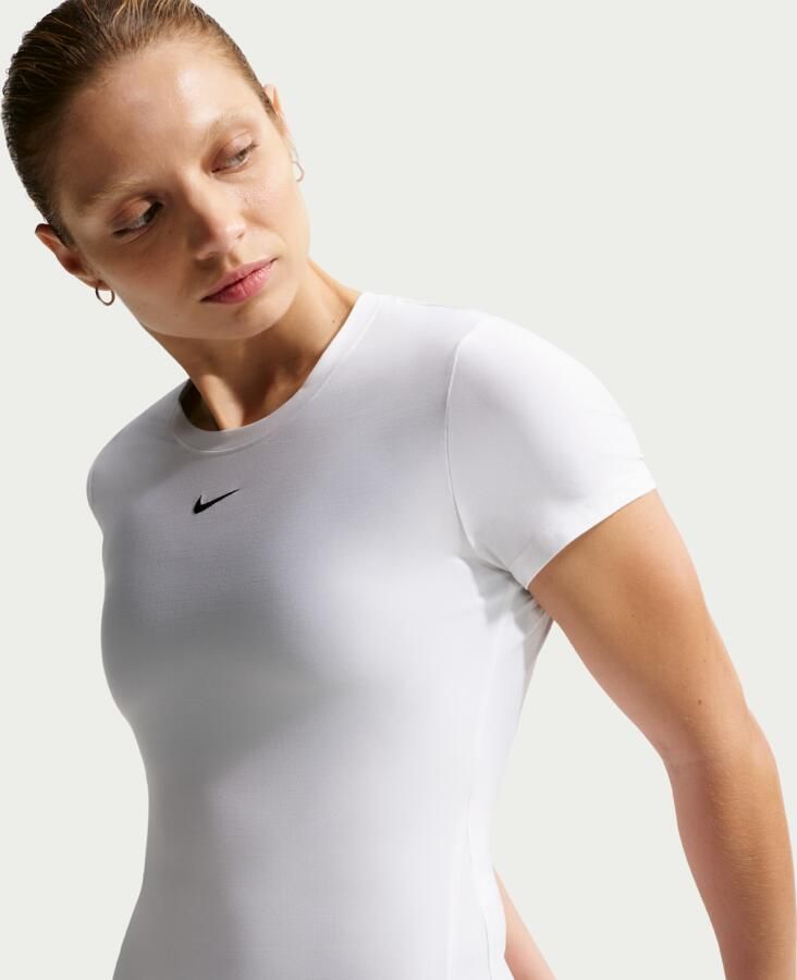Nike Victory Dri-FIT tennistop met korte mouwen voor dames Wit - Foto 4